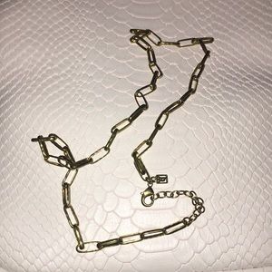 18” brass waxing poetic necklace. NEW!